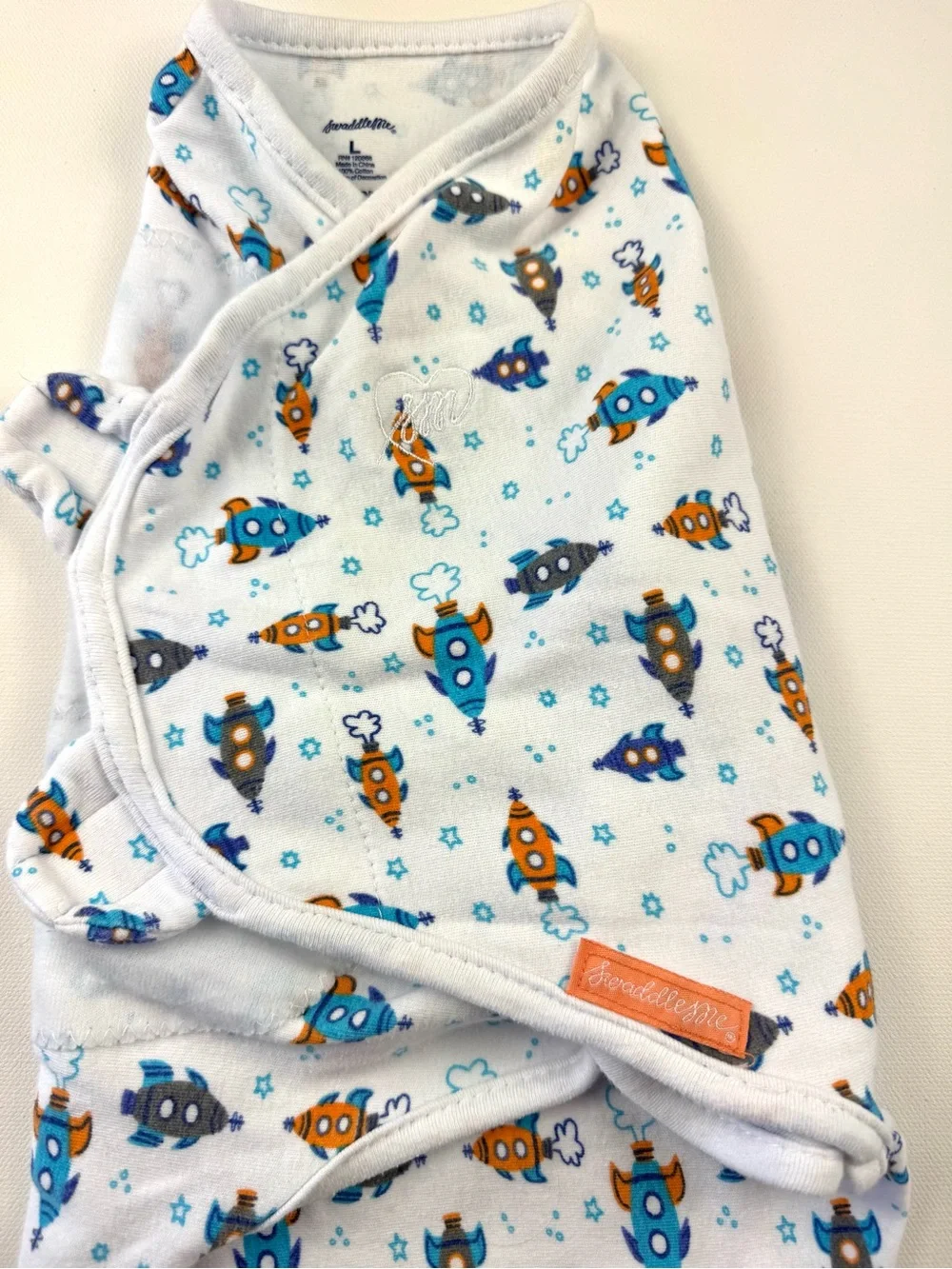 Swaddle Me Space Rocket Sleep Sack  Print Infant Baby Infant Baby Large Cotton
